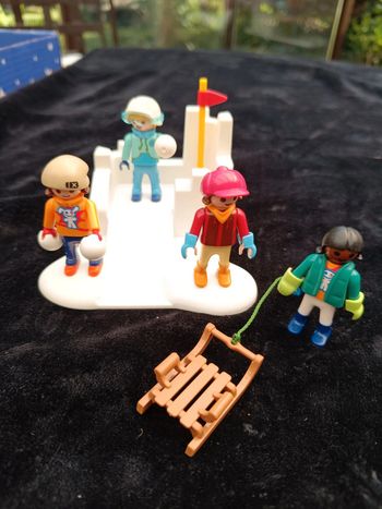 Lot enfants aux sports d'hiver Playmobil