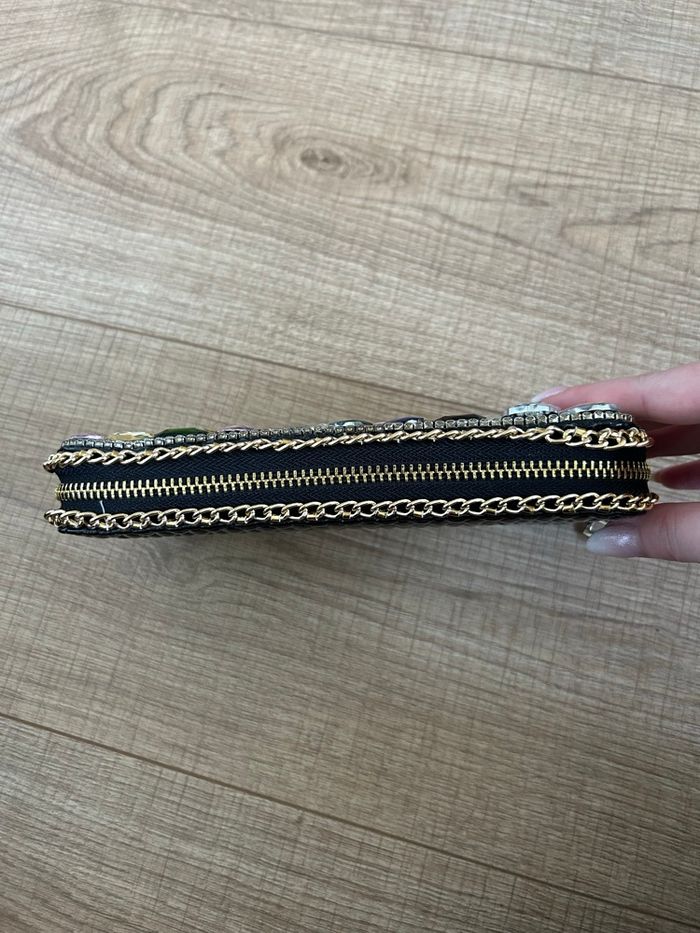 Portefeuille noir et doré avec strass jamais utilisé - photo numéro 6