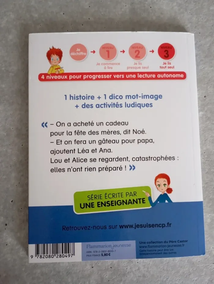 Livre " je suis en CP " niveau 3 la fête des parents - photo numéro 2