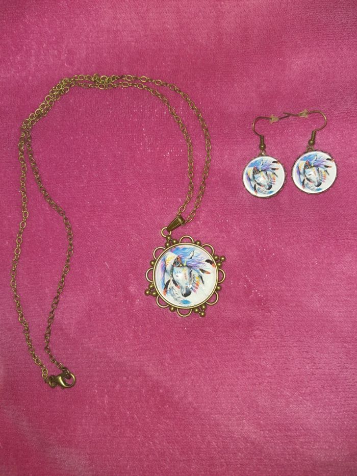 Parrure bijoux cabochon