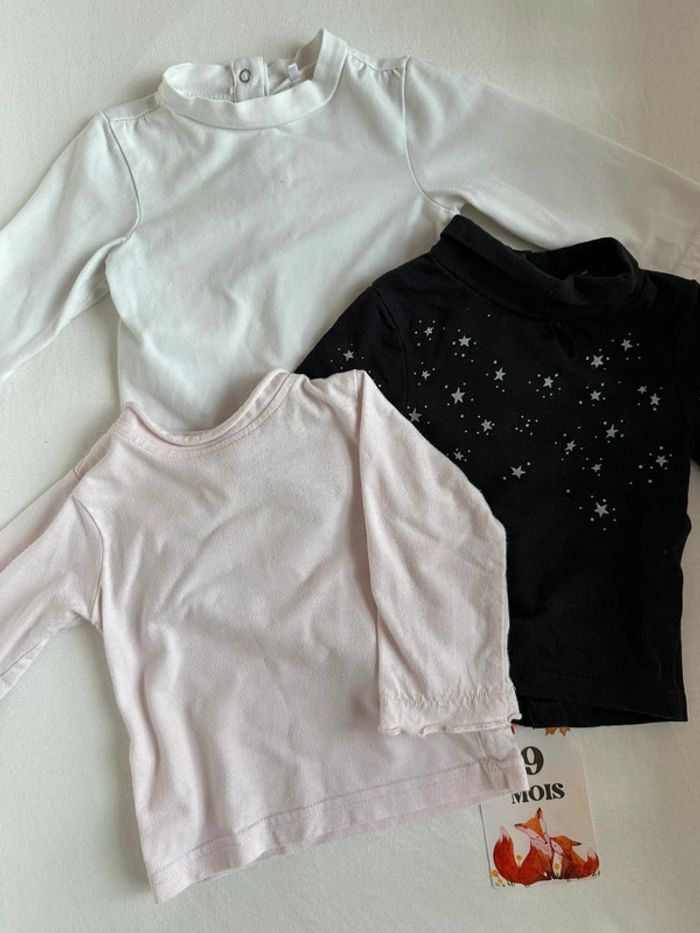 Lot de 3 hauts manches longues