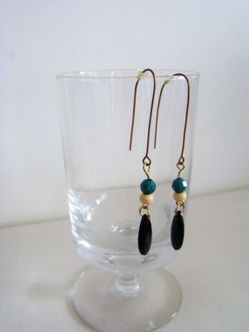 boucles oreilles cuivrées de ma création neuf