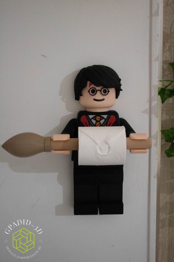Dévidoir de papier toilette ou simple décoration murale dans un style Lego - photo numéro 3