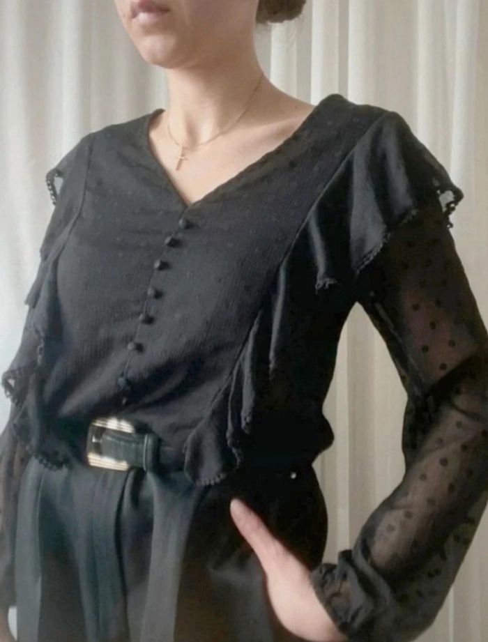 Blouse Zara noir, taille M - photo numéro 2