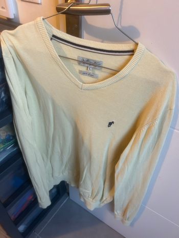 Pull homme gentleman Farmer TBE taille L jaune pale 