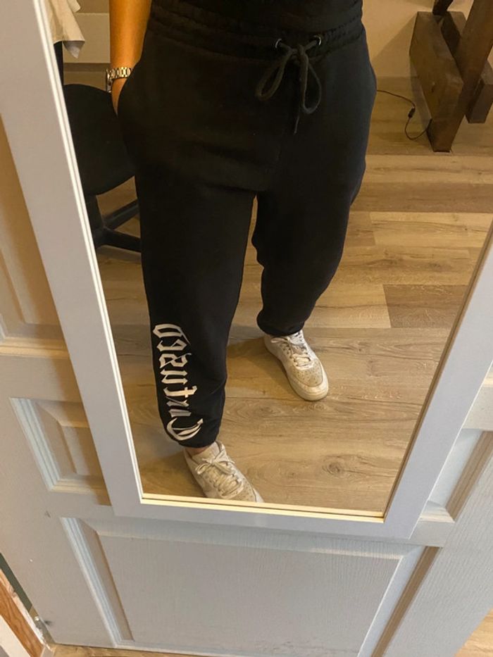 Pantalon de jogging/de survêtement noir à lettres blanche - photo numéro 3