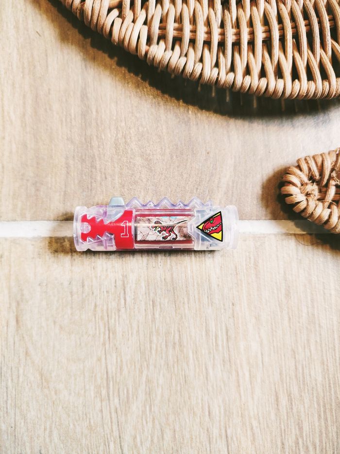 🦕 Power rangers dino charge Energem-dino chargeur n° 1 rouge transparente Tyrannosaure