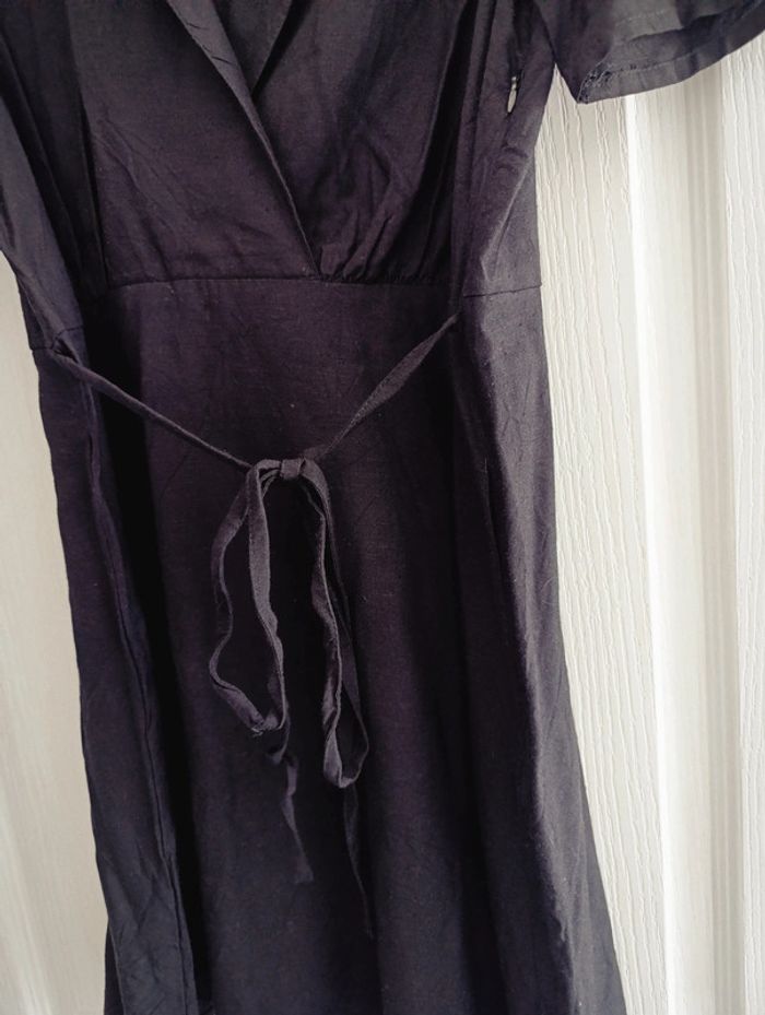 Petite robe noire en lin Lefties Taille M - photo numéro 3