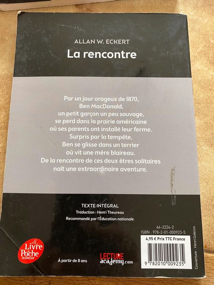 Livre La Rencontre de Allan W.Eckert - photo numéro 2