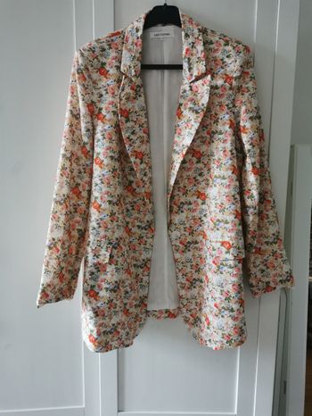 blazer en coton fleuri femme taille S/M 