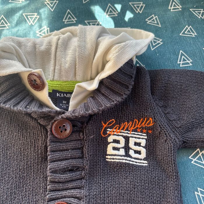 Gilet chaud avec capuche 1 mois - photo numéro 2