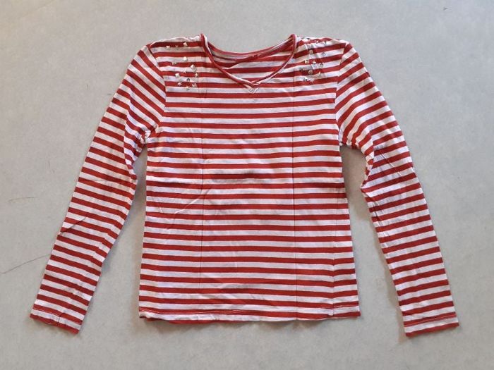 Maillot rayé blanc/rouge