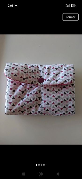 Pochette range barrettes fait main 