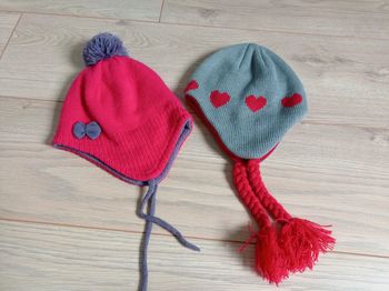 Lot de 3 bonnets fille 6/12 mois