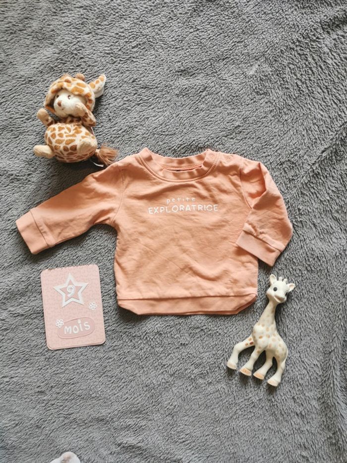 Sweat Corail Mots d'enfants 9 mois