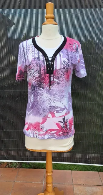 T-Shirt motifs multicolores Afibel