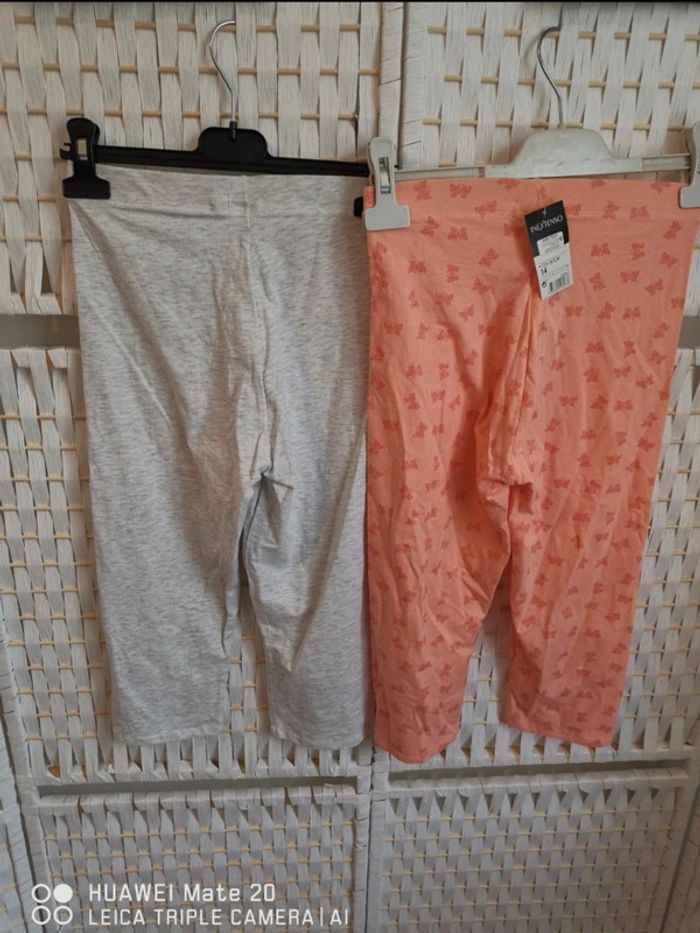 💕Joli Lot de 2 leggings 3/4 fille - 14 ans fille inextenso 💕 - photo numéro 4