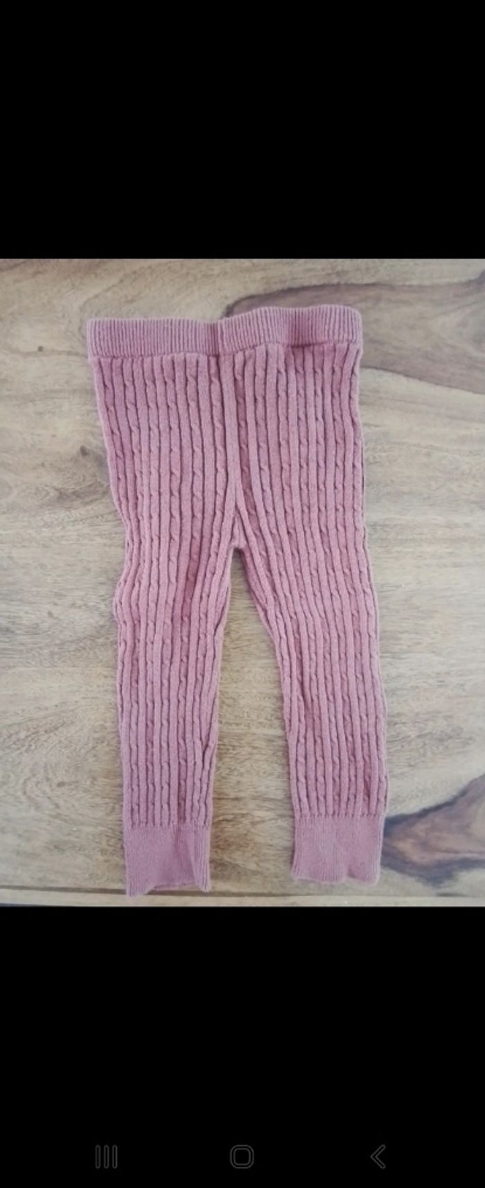 Leggings côtelé bien chaud pour l'hiver couleur rouille