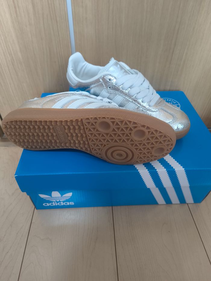 Baskets adidas Originals SAMBA argentées - Taille 40 - photo numéro 5
