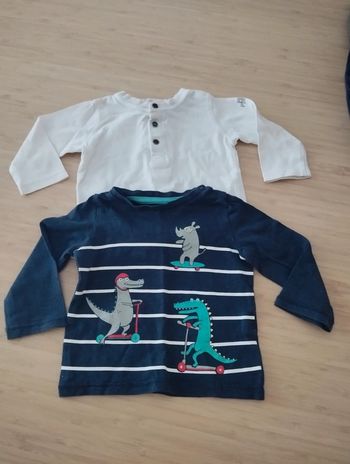 lot de 2 maillots manches longues 6 mois