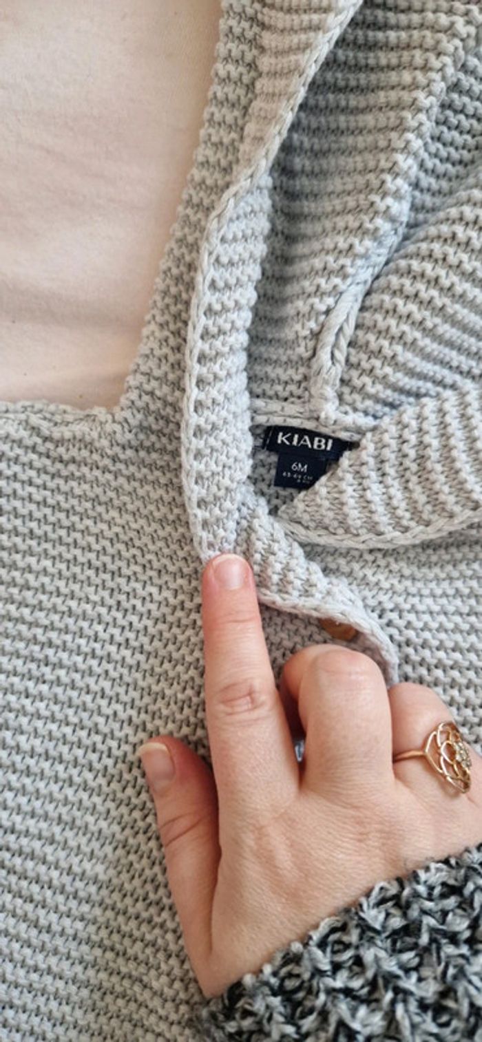 Gillet grise kiabi 6 mois - photo numéro 2