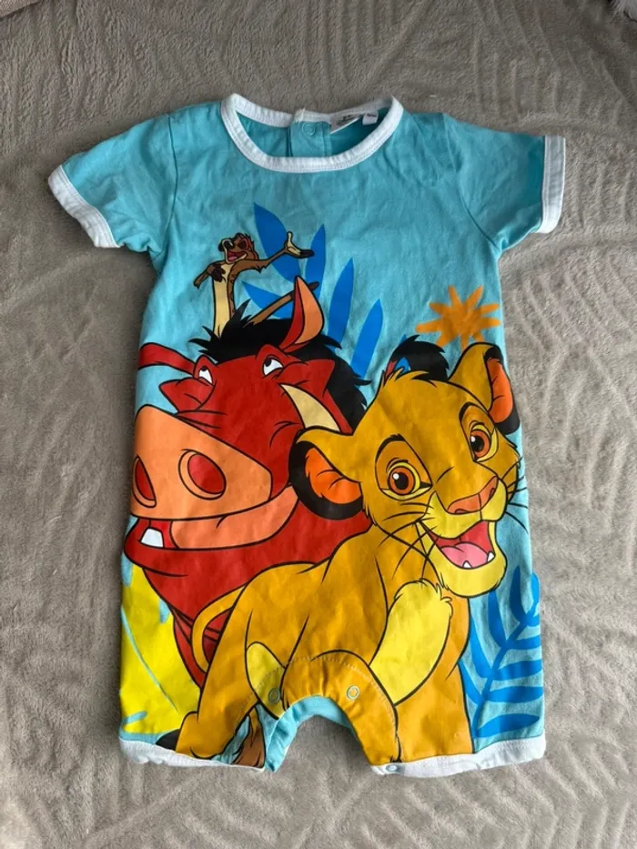 Barboteuse / combi short Disney Le Roi Lion Disney bébé - photo numéro 2