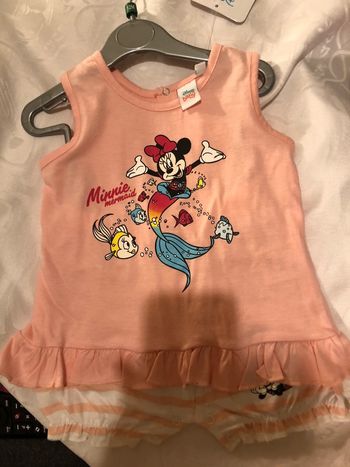 Ensemble short et tee shirt fille Minnie neuf