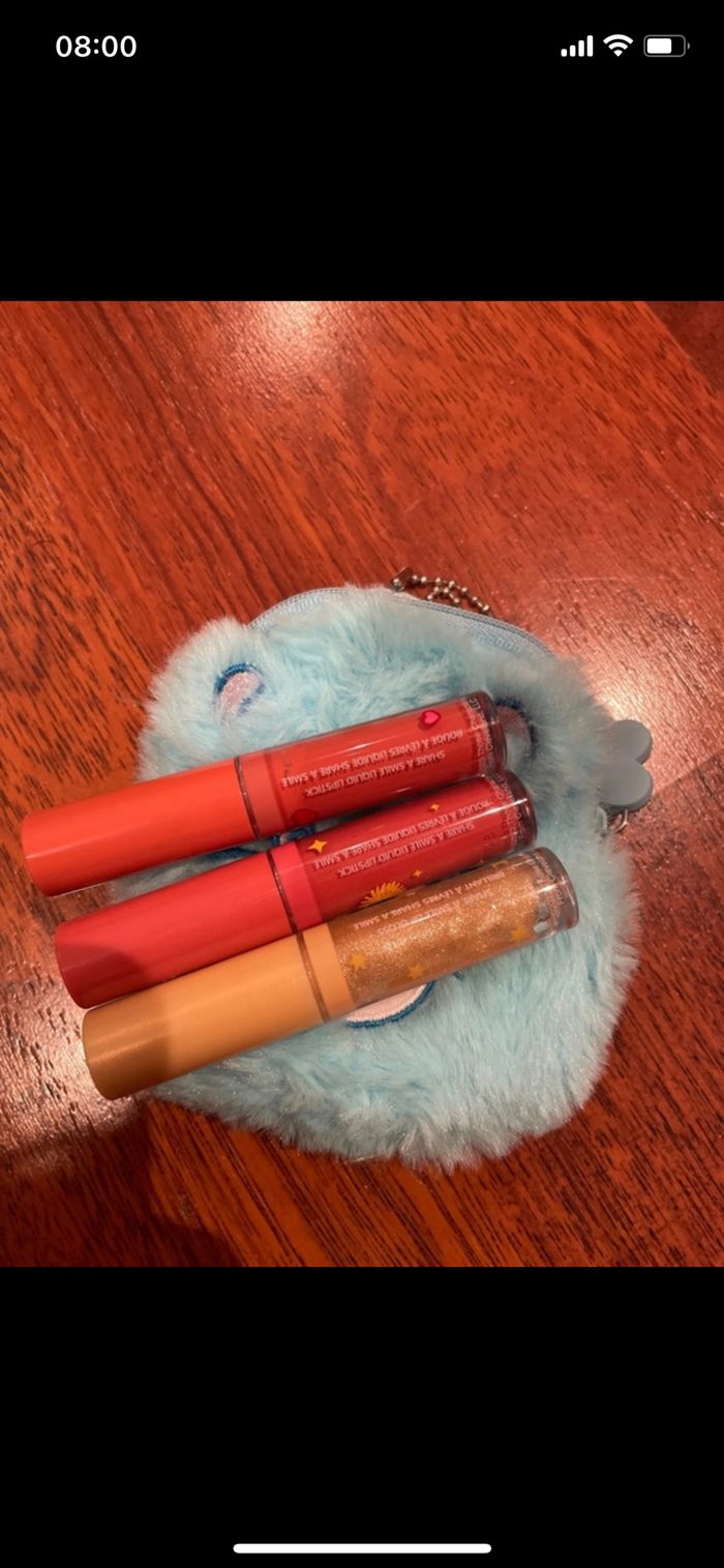 Lot de 3 gloss bisounours dans sa petite pochette - photo numéro 4