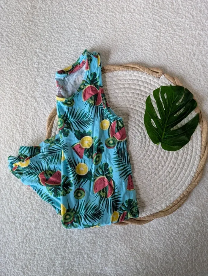🍉 Combishort imprimé fruits – 7/8 ans