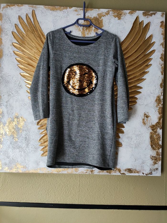 Robe longue manches smiley T40 - photo numéro 2