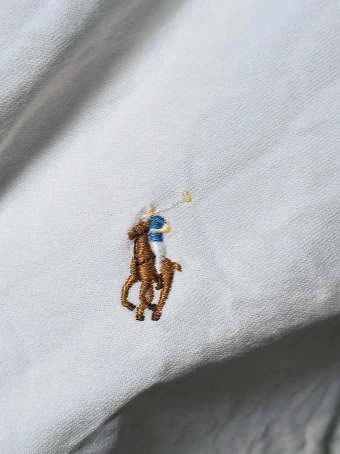 Chemise Ralph Lauren Classic Fit Blanche Vintage Y2K – Logo Brodé – Coton Haut de Gamme - photo numéro 6