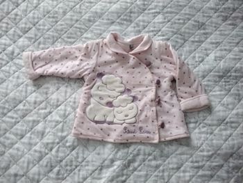 Vêtement Bébé Fille - Gilet rose - 3 mois