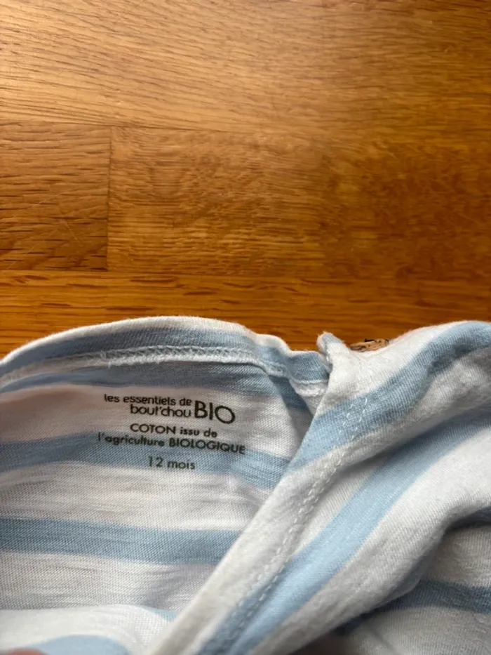 T-shirt ML Bout’chou 12 mois garçon - photo numéro 2