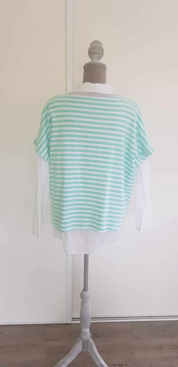 Pull sans manches avec chemise - photo numéro 3