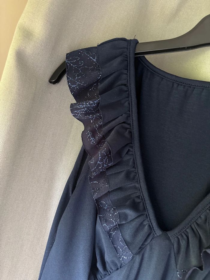 Robe décolleté bleu marine - photo numéro 2