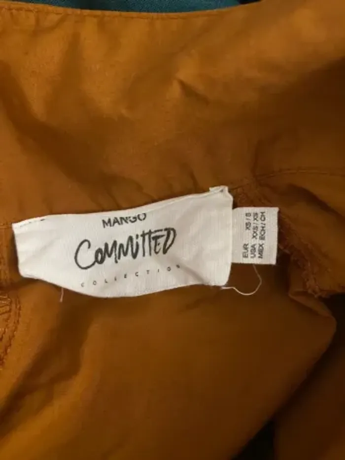 Robe chemise coton organique camel Comitted by Mango - photo numéro 8