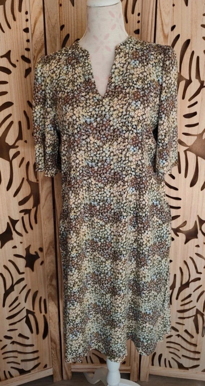 Robe midi fleurie fluide - Taille M/38 - Fransa - photo numéro 2