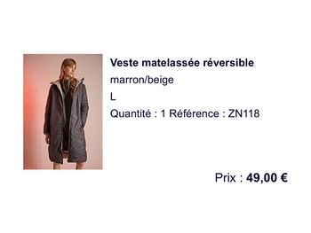 Doudoune long réversible