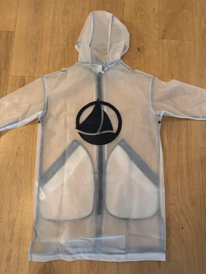 Ciré Petit Bateau femme taille XS/S blanc transparent neuf avec étiquette - photo numéro 7