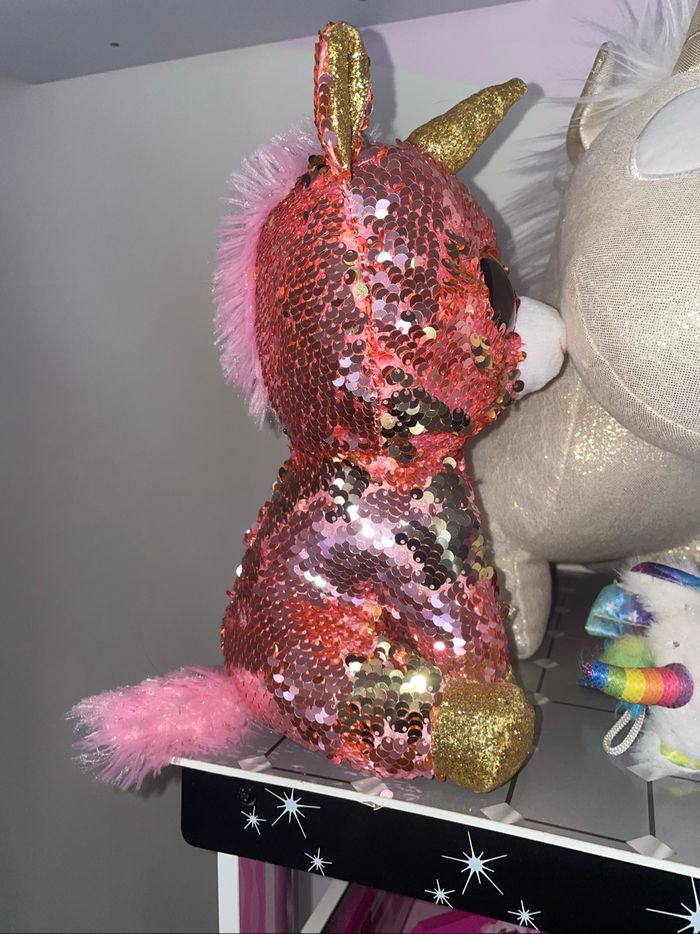 Peluche licorne à sequins - photo numéro 4