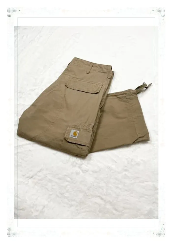 Carhartt pantalon cargo beige homme taille M coton