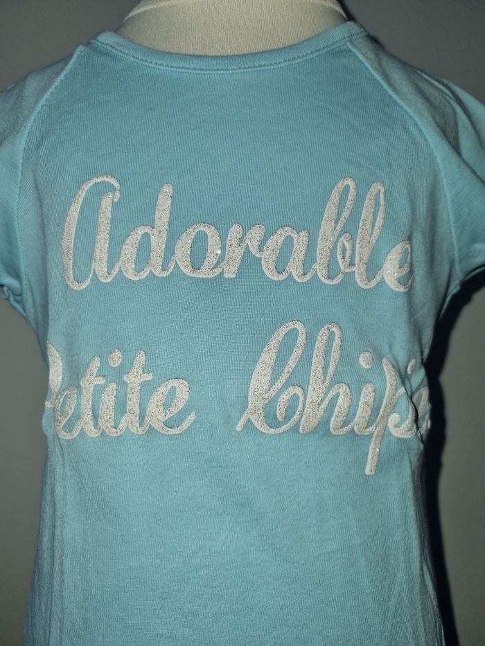 T-shirt MC fille turquoise 4 ans - photo numéro 2