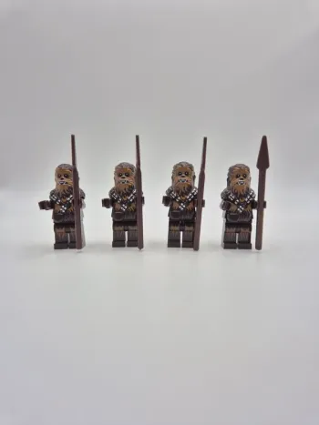 Figurines type lego 4 Wookie Chewbacca star wars