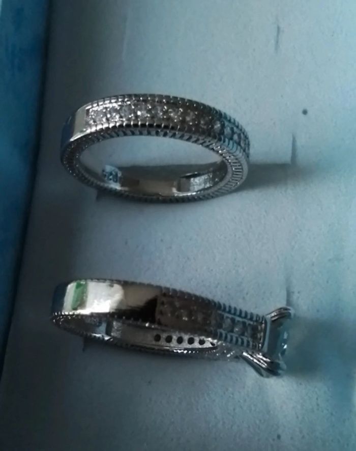 Ensemble bagues argent sterling 925 taille 54 Neuf - photo numéro 4