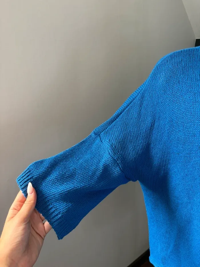 Pull bleu manche 3/4 Naïs - photo numéro 3