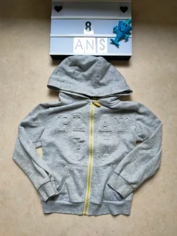 Veste jogging grise 8 ans in extenso