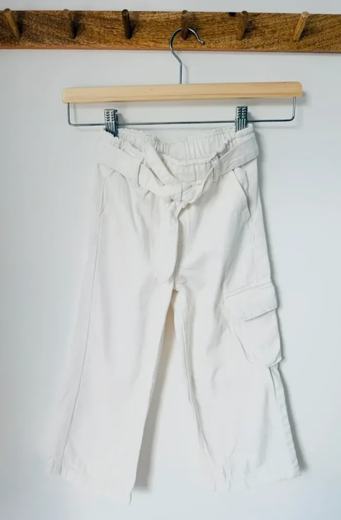 Pantalon cargo écru Kiabi