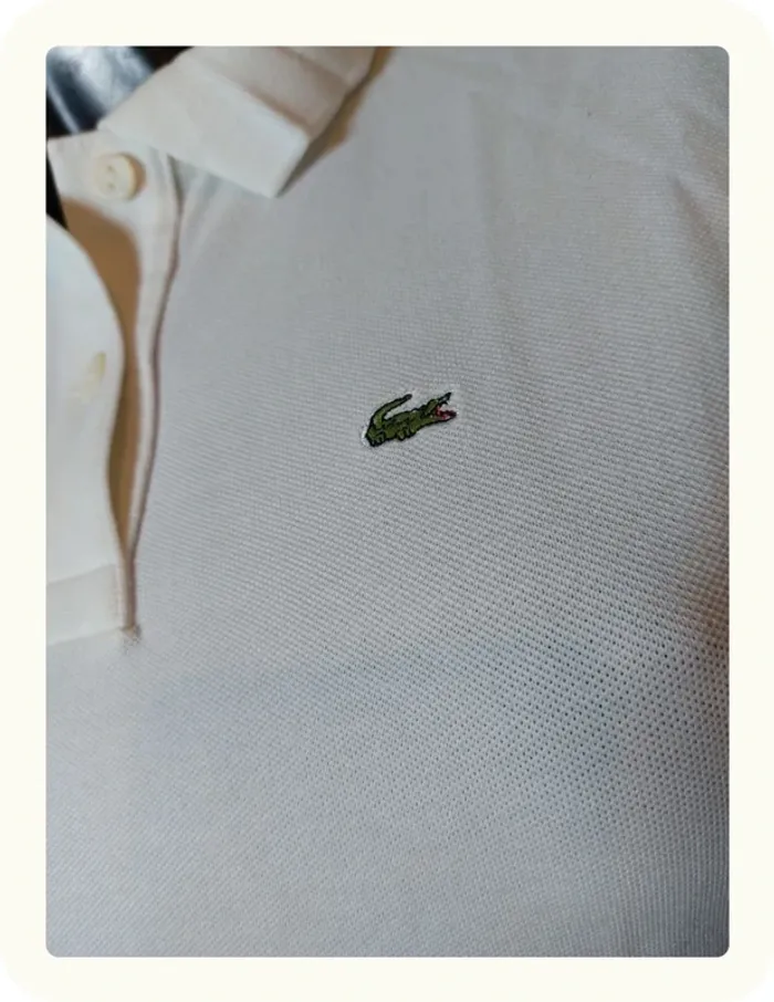 Polo blanc femme Lacoste - photo numéro 3