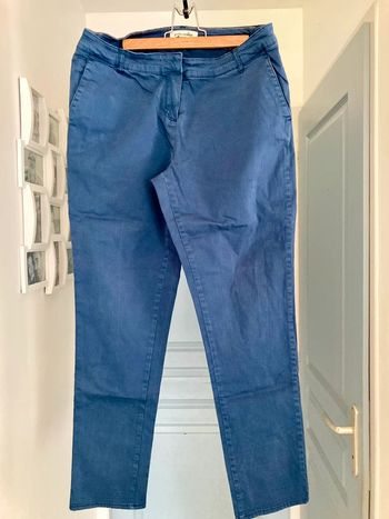 Pantalon en toile chino bleu Grain de malice Taille 42