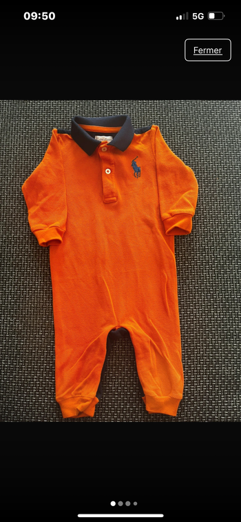 Combinaison / grenouillère Ralph Lauren 6 mois 